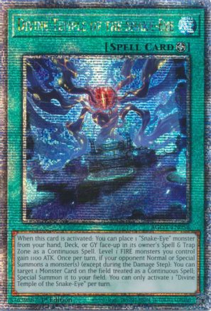 Divine Temple of the Snake-Eye (Quarter Century Secret Rare) (AGOV-EN056) - Age of Overlord 1st Edition
