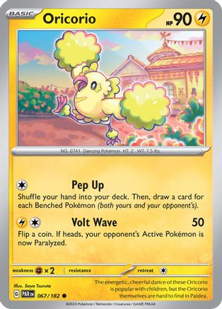 Oricorio 067/182  - Reverse Holofoil SV04 Paradox Rift - Common