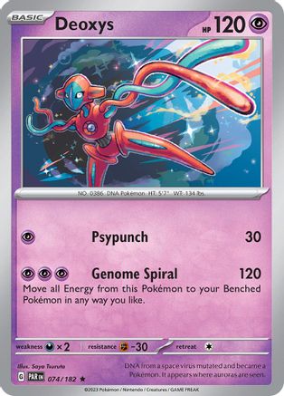 Deoxys 074/182  - Holofoil SV04 Paradox Rift - Rare