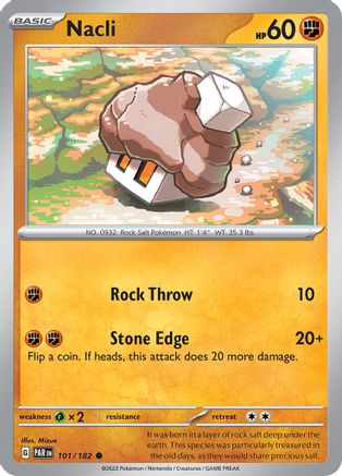 Nacli 101/182  - Reverse Holofoil SV04 Paradox Rift - Common