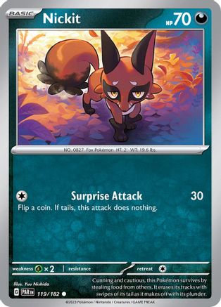 Nickit 119/182  - Reverse Holofoil SV04 Paradox Rift - Common