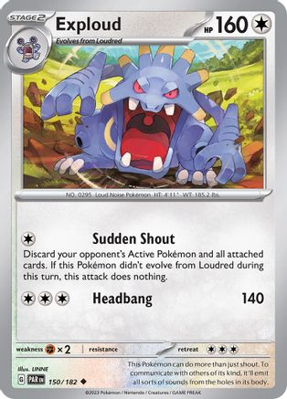 Exploud 150/182  - Reverse Holofoil SV04 Paradox Rift - Uncommon