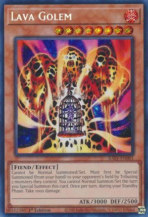 Lava Golem (Secret Rare) (RA01-EN001) - 25th Anniversary Rarity Collection 1st Edition