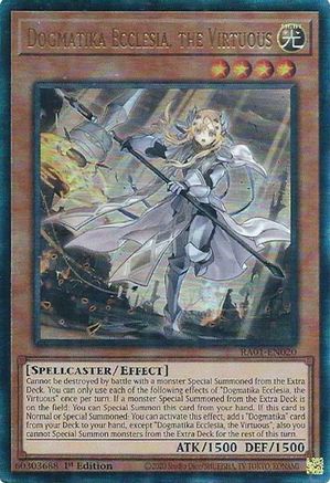 Dogmatika Ecclesia, the Virtuous (PUR) (RA01-EN020) - 25th Anniversary Rarity Collection 1st Edition