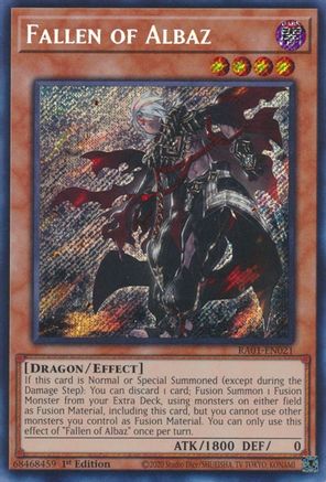 Fallen of Albaz (Secret Rare) (RA01-EN021) - 25th Anniversary Rarity Collection 1st Edition