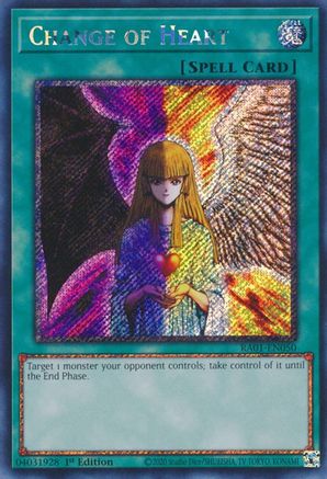 Change of Heart (Platinum Secret Rare) (RA01-EN050) - 25th Anniversary Rarity Collection 1st Edition