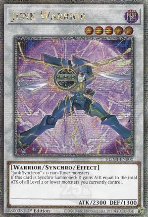 Junk Warrior (Quarter Century Secret Rare) (MZMI-EN000) - Maze of Millennia 1st Edition