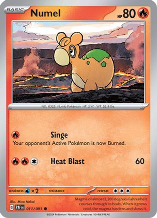 Numel 011/091  - Reverse Holofoil SV Paldean Fates - Common
