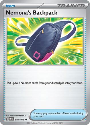 Nemona's Backpack 083/091  - Reverse Holofoil SV Paldean Fates - Uncommon