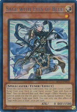 Sage with Eyes of Blue (Silver) (BLC1-EN014) - Battles of Legend: Chapter 1 1st Edition