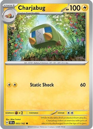 Charjabug 055/162  - Reverse Holofoil SV05 Temporal Forces - Common