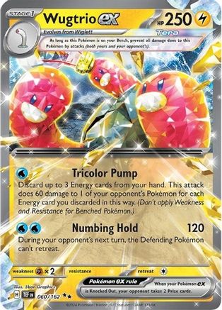 Wugtrio ex 060/162  - Holofoil SV05 Temporal Forces - Double Rare