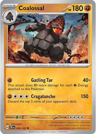 Coalossal 095/162  - Reverse Holofoil SV05 Temporal Forces - Uncommon