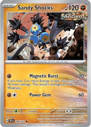 Sandy Shocks 098/162  - Reverse Holofoil SV05 Temporal Forces - Uncommon