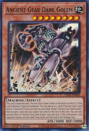Ancient Gear Dark Golem (LEDE-EN006) - Legacy of Destruction 1st Edition