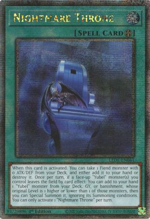 Nightmare Throne (Quarter Century Secret Rare) (LEDE-EN061) - Legacy of Destruction 1st Edition