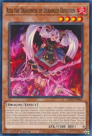 Aiza the Dragoness of Deranged Devotion (LEDE-EN088) - Legacy of Destruction 1st Edition