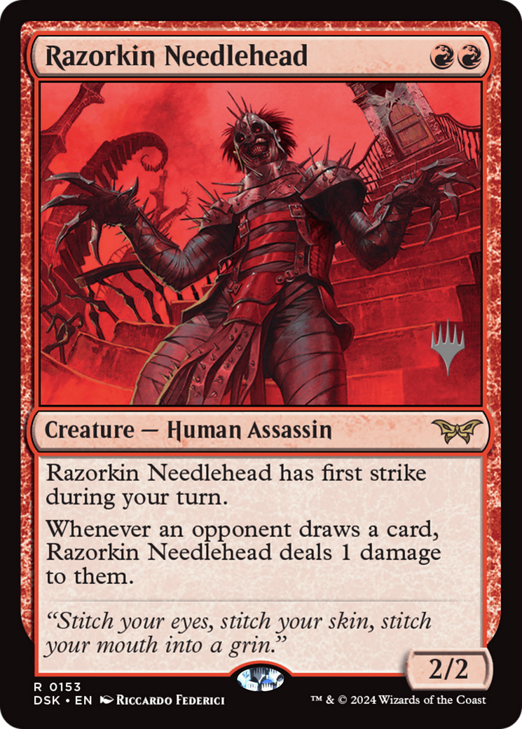 Razorkin Needlehead (PPDSK-153P) - Duskmourn: House of Horror Promos
