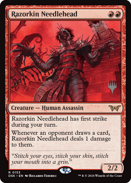 Razorkin Needlehead (PPDSK-153P) - Duskmourn: House of Horror Promos Foil
