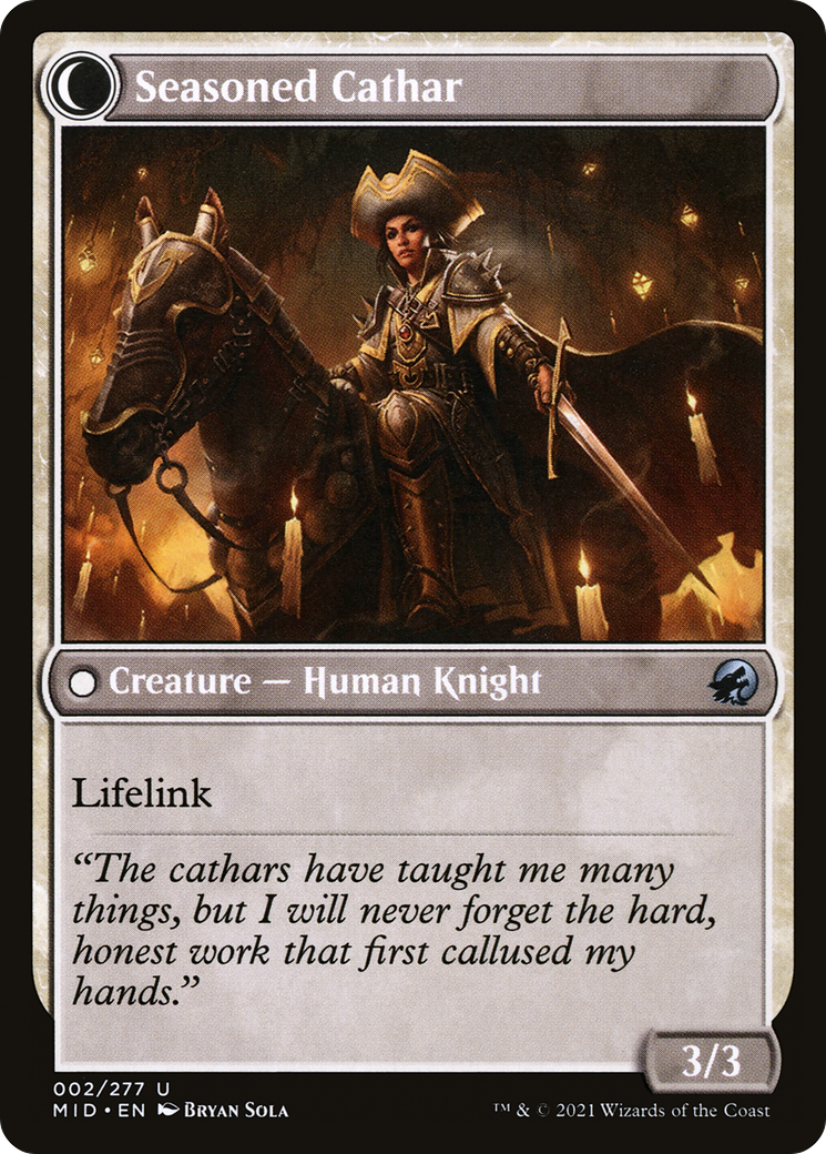 Ambitious Farmhand // Seasoned Cathar (MID-002) - Innistrad: Midnight Hunt: (Double Faced Transform) Foil