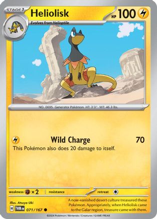 Heliolisk 071/167  - Reverse Holofoil SV06 Twilight Masquerade - Common