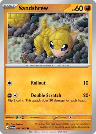 Sandshrew 097/167  SV06 Twilight Masquerade - Common