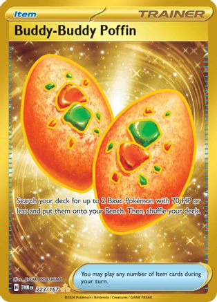 Buddy-Buddy Poffin 223/167  - Holofoil SV06 Twilight Masquerade - Hyper Rare