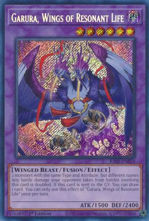 Garura, Wings of Resonant Life (Secret Rare) (RA02-EN024) - 25th Anniversary Rarity Collection II 1st Edition