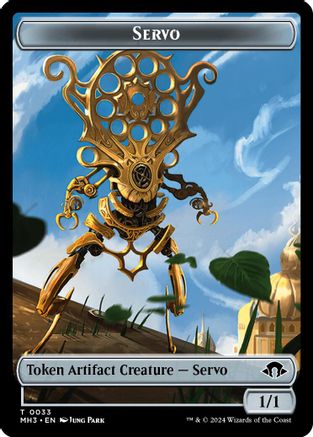 Servo // Phyrexian Wurm (0017) Double-Sided Token (MH3-33 // 17) - Modern Horizons 3 Foil