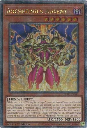 Archfiend's Advent (Quarter Century Secret Rare) (BLTR-EN046) - Battles of Legend: Terminal Revenge 1st Edition