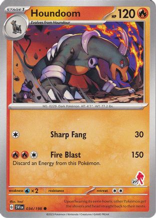 Houndoom - Armarouge 27 034  Battle Academy 2024 - Common