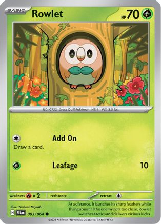 Rowlet 003/064  SV Shrouded Fable - Common