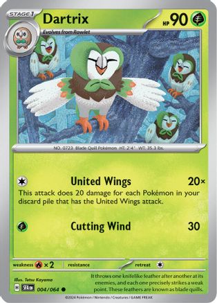 Dartrix 004/064  - Reverse Holofoil SV Shrouded Fable - Common