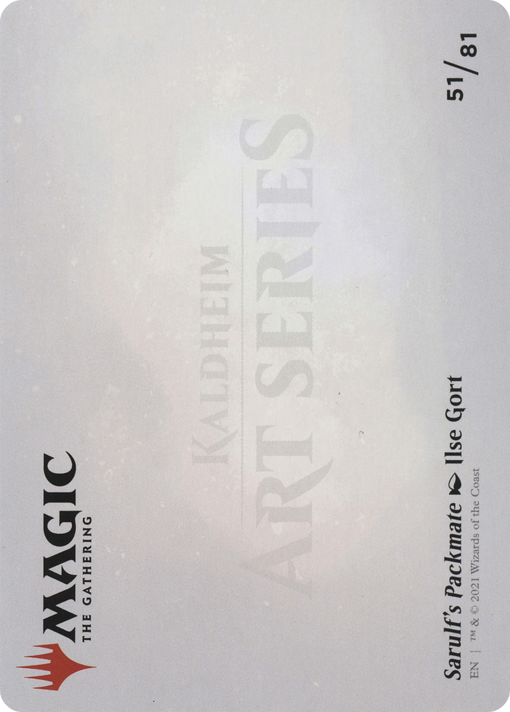 Sarulf's Packmate // Sarulf's Packmate (ASKHM-051) - Art Series: Kaldheim (Borderless) Foil