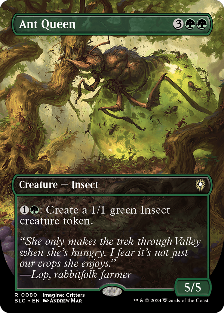 Ant Queen (BLC-080) - Bloomburrow Commander (Borderless) Foil