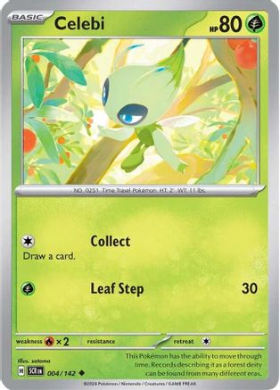 Celebi 004/142  - Reverse Holofoil SV07 Stellar Crown - Uncommon