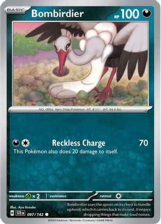 Bombirdier 097/142  - Reverse Holofoil SV07 Stellar Crown - Common