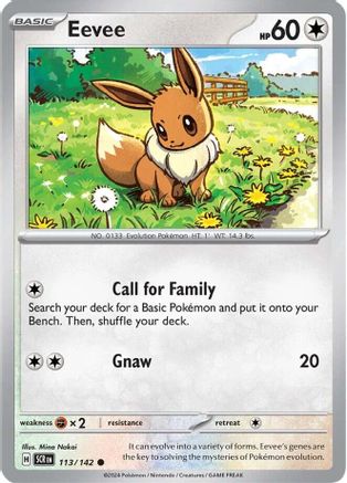 Eevee 113/142  SV07 Stellar Crown - Common