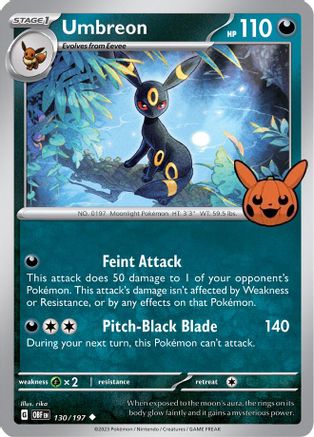 Umbreon 130/197  Trick or Trade BOOster Bundle 2024 - Uncommon