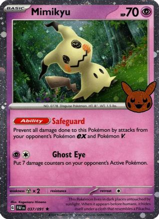 Mimikyu 037/091  - Holofoil Trick or Trade BOOster Bundle 2024 - Holo Rare