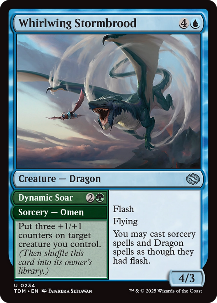 Whirlwing Stormbrood // Dynamic Soar (TDM-234) - Tarkir: Dragonstorm Foil