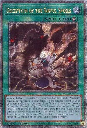Deception of the Sinful Spoils (Quarter Century Secret Rare) (ROTA-EN055) - Rage of the Abyss 1st Edition