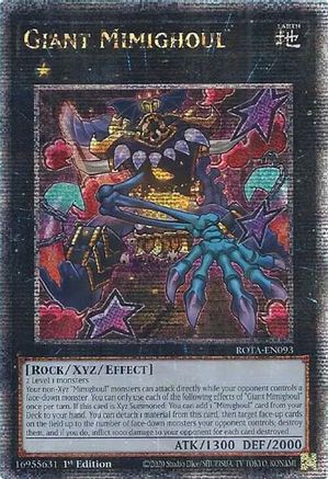 Giant Mimighoul (Quarter Century Secret Rare) (ROTA-EN093) - Rage of the Abyss 1st Edition
