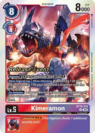 Kimeramon - BT18-015 (BT18-015) - Release Special Booster 2.0 Celebration Event Cards Foil