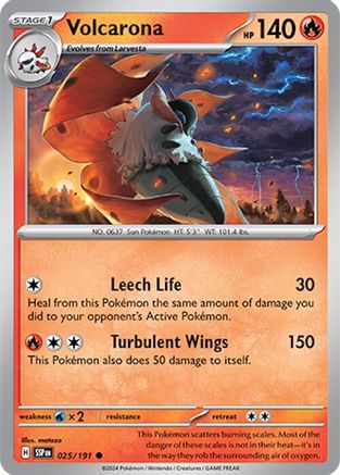 Volcarona 025/191  SV08 Surging Sparks - Common