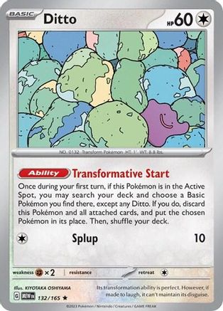 Ditto 132/165  SV Scarlet & Violet 151 - Rare