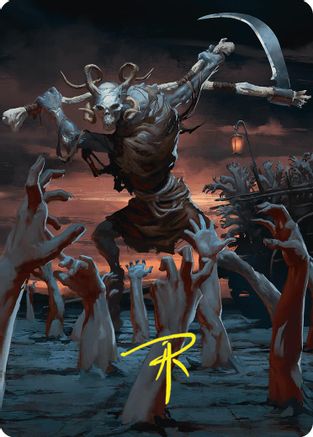 Abyssal Harvester Art Card (34/54) (Gold-Stamped Signature) (ASFDN-034) - Art Series: Foundations