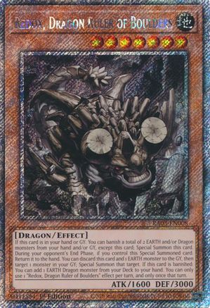 Redox, Dragon Ruler of Boulders (Platinum Secret Rare) (RA03-EN008) - Quarter Century Bonanza 1st Edition