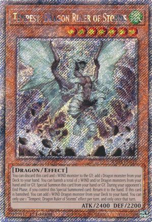 Tempest, Dragon Ruler of Storms (Platinum Secret Rare) (RA03-EN011) - Quarter Century Bonanza 1st Edition