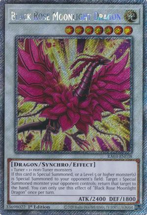 Black Rose Moonlight Dragon (Platinum Secret Rare) (RA03-EN038) - Quarter Century Bonanza 1st Edition